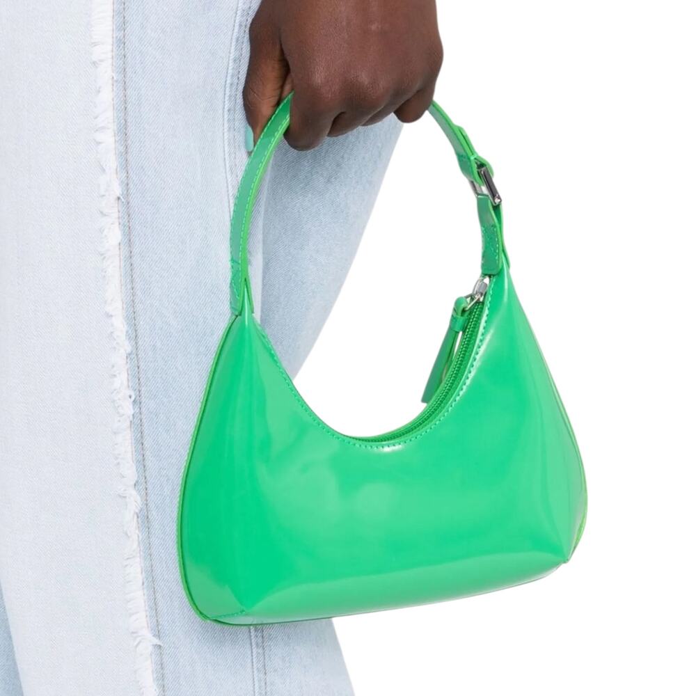 BY FAR, Women's 'Amber' Mini Patent Leather Shoulder Bag, Bright Green, One Size